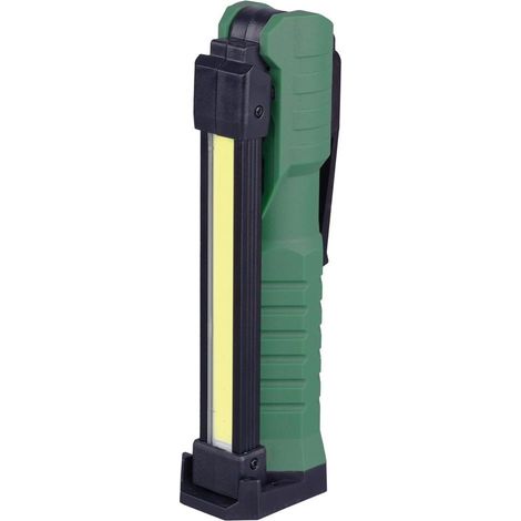 Torcia da lavoro LED (8W 240lm) ricaricabile tramite USB C IP20 36x295x53mm nero e verde