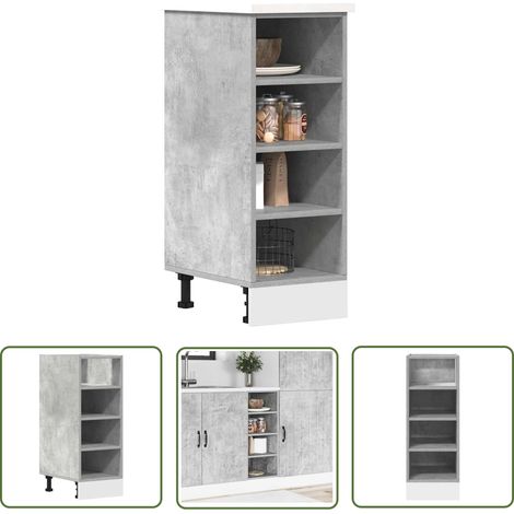 vidaXL Armoire de plancher gris béton 30x44,5x81,5cm bois d’ingénierie (1/5)