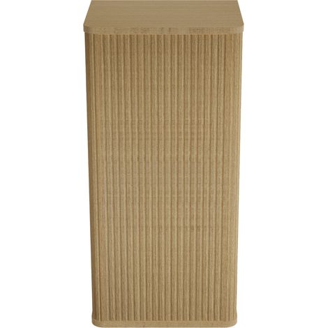 Wandmontierter Stauraumschrank, wandschrank für Badezimmer in Eichenfarbe, Wandhängender Badschrank mit Rillen-Design für kleine Räume (1/5)
