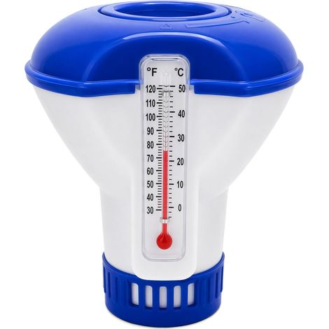 Distributeur de produits chimiques pour piscine et spa : distributeur flottant de comprimés de chlore pour piscine, spa, jacuzzi et bassin à poissons, en extérieur et en intérieur. (1/5)