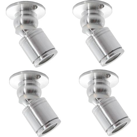 4 Mini Spots en Saillie Spots de Plafond Orientables Base LED Ø 20 mm Petits Spots de plafond Blanc Chaud avec Transformateur (1/5)