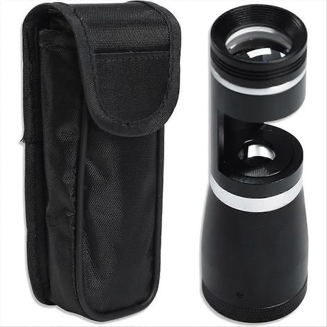 Tragbare 10-fache Schwarzfeld-Polariskoplupe mit 20,5-mm-Triplettlinse und LED-Beleuchtung, LED-beleuchtete Taschenlupe (1/5)