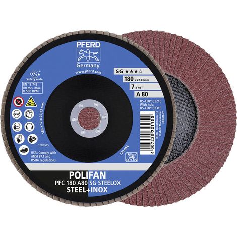 PFERD Polifan Disco 180-22 A Grana 80 67708185 (1/4)