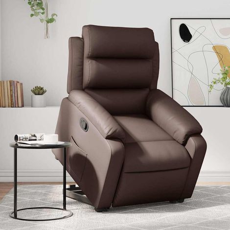 Fauteuil inclinable-Chaise de relaxation-Fauteuil Relax marron similicuir 536875 (1/5)