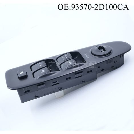 Interrupteur de lève-vitre 93570-2D100CA, compatible avec les modèles Hyundai Elantra 01-06, commande la montée et la descente des vitres électriques, facile à utiliser.