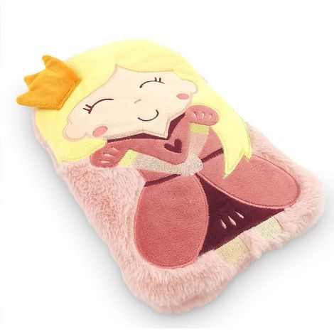 Bouillotte enfant princesse en fourrure rose (1/3)