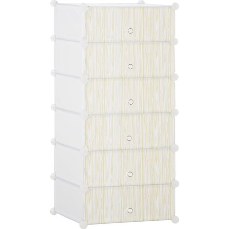 Armoire à Chaussures Modulable 49 x 36,5 x 108 cm Blanc (1/5)