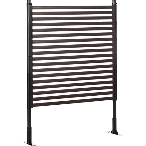 Panneau clotûre de jardin brise vue en métal extérieur avec pieds ou piquets à planter, modulaire, 93L x 22l x 124H cm (1/5)