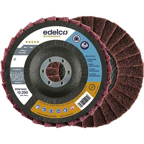 Disco abrasivo Edelco poli plus 2 grana media 115 mm