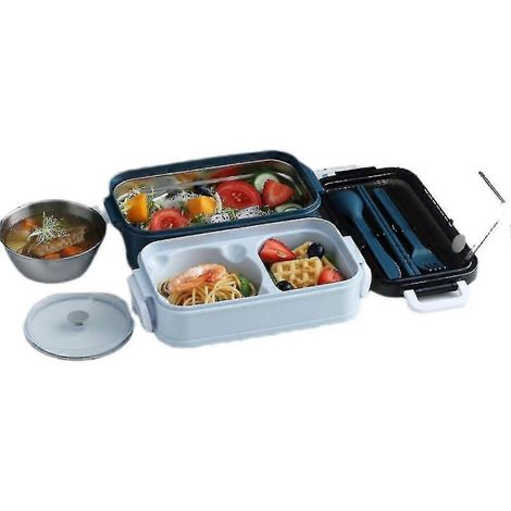 Sac à lunch en acier inoxydable, idéal pour organiser ses repas au travail, à l'école, en pique-nique ou en voyage.-AquaForge (1/3)