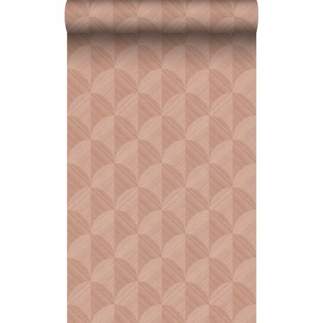 papier peint effet 3D rose terracotta - Origin Wallcoverings (1/5)
