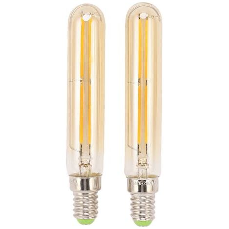 Due lampadine LED tubolari E14 2300K 4W: illuminazione morbida ed efficiente dal punto di vista energetico, ideale per camere da letto, uffici e soggiorni. (1/5)