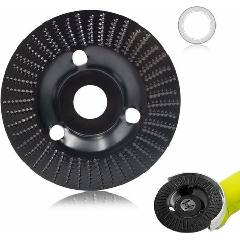 Disque abrasif pour meuleuse d'angle, disque à sculpter, disque à meuler le bois, disque de 125 mm pour façonner, meuler et couper le bois, compatible avec la plupart des meuleuses d'angle (1/5)