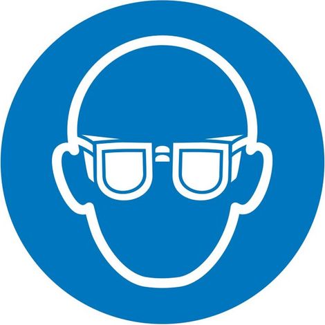 Placas de indicación de lámina de PVC, Ø : 100 mm protección ocular