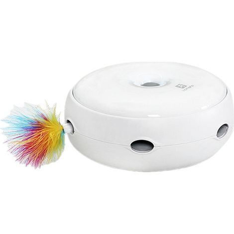 RGE 1 pièce Plume Chat Jouet Intelligent pour Chat, Version Silencieuse Interactive Chaton Jouet, 3 Modes Jouet Électronique Aléatoire Auto Travail Amusant Stimulateur (1/4)