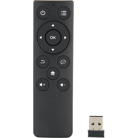Schlanke und leichte 2,4-GHz-Funkfernbedienung für TV-Netzwerkplayer, Controller in Schwarz (1/5)