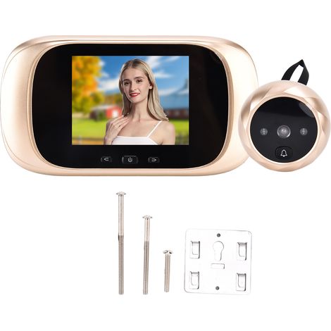 Judas de porte numérique de 2,8 pouces avec sonnette vidéo et système de contrôle d'accès intelligent pour HomeGold-AquaForge