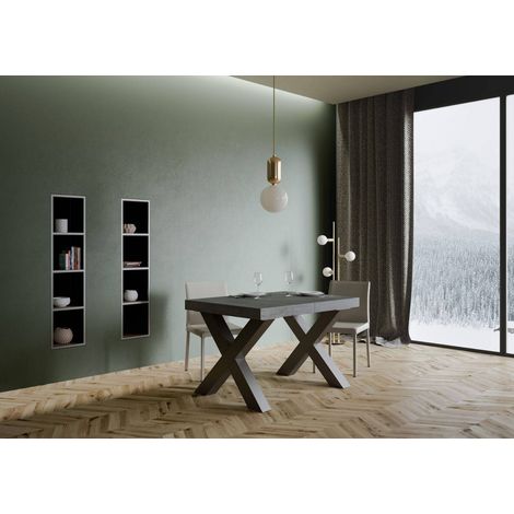 Tavolo "Perugia" allungabile in legno per sala da pranzo -Allungabile fino a 390 cm / Cemento (1/5)