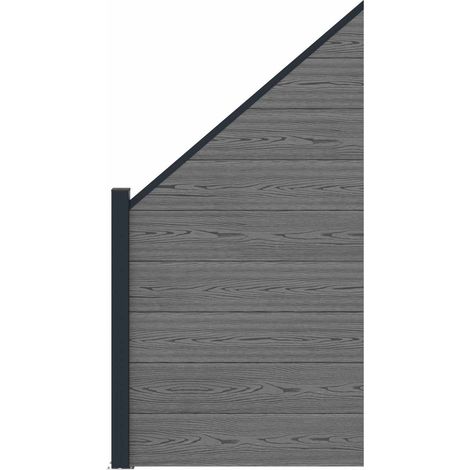 vidaXL Fence Panel WPC and Aluminium Grey