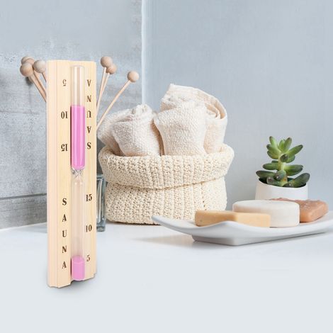 Sablier en bois de 15 minutes pour sauna et spa (1/5)