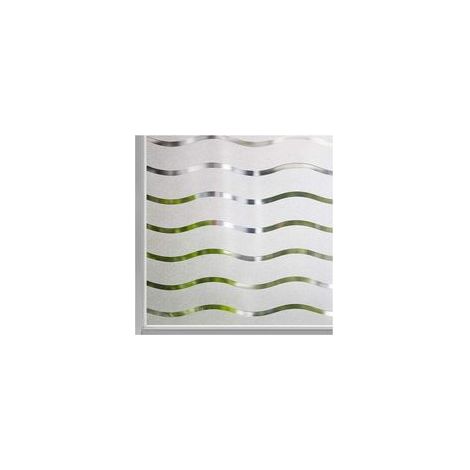 44.5x200cm Film pour Fenêtre Intimité Givré Auto-Adhésif Fenêtre Autocollant Pas de Colle Statique Cling Film de Verre Opaque Protection UV Motif Vague (1/4)
