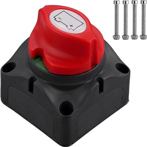 Justech Batterieschalter 12-48V – Hochleistungs-Batterietrennschalter für Pkw, Wohnmobil, Anhänger, Boot (Ein/Aus), wasserdicht – JXLGV (1/4)