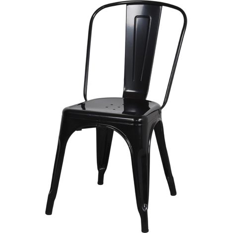 AUTRES Chaise en métal avec un style industriel - modèle 062 - noir (1/4)