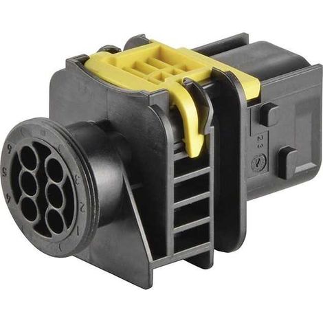 Connettore Heavy Duty Sealed 1.6X0.6 porta maschio 6vie nero senza guarnizione