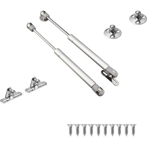 2PCS 100N Vérin à Gaz Vérins Meuble Hydraulique Ressort Amortisseurs à Gaz Bras Pneumatique pour Levage de Porte Armoire Meuble Cuisine Placard Penderie à Chambre Amortisseur charniè