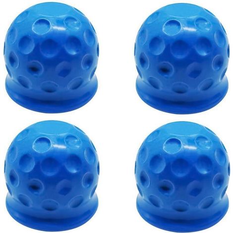4er Set Anhängerkupplung Abdeckkappen Blau, Kugelkopf Schutzhülle (1/5)