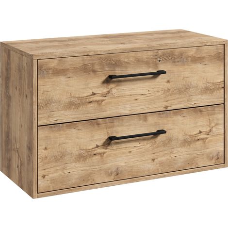 Badplaats Meuble Sous-Lavabo Florence 80 x 46 cm – Chêne Châtaig
