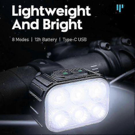 Superhelles, per USB wiederaufladbares LED-Fahrradbeleuchtungssystem für den Einsatz bei Nacht mit Vorder- und Rücklicht, Edition 0731