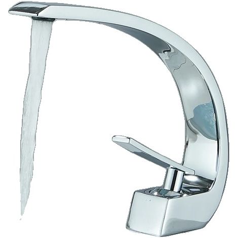 Grifo de lavabo, de latón, acabado pulido, cromado. (1/2)