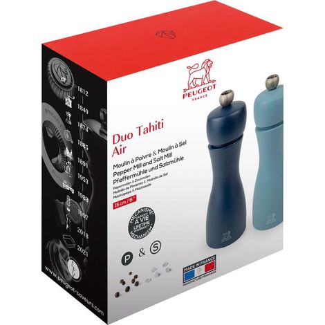 Peugeot Tahiti Air Duo molinillos de especias madera azul (1/3)