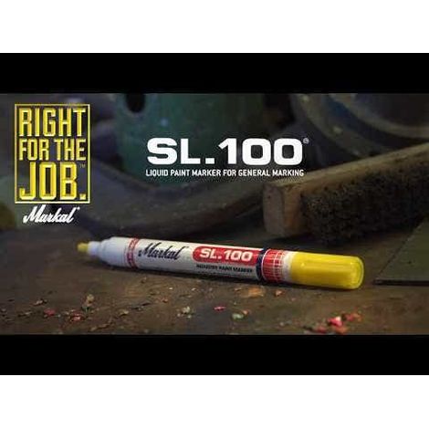 Marqueur industriel BLANC peinture liquide SL.100 - Markal