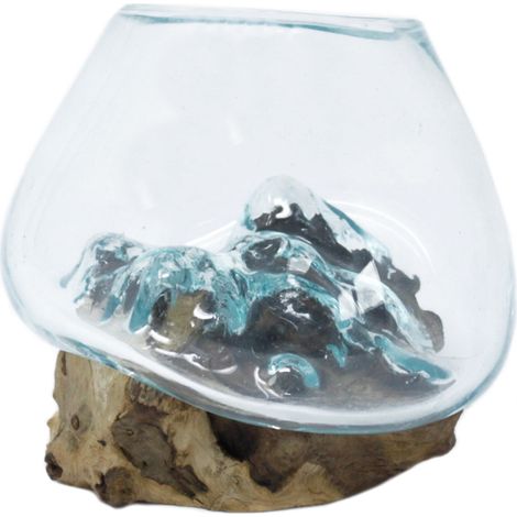 Verre à fondue sur bois - Petit bol- Vendu par 1 (1/4)