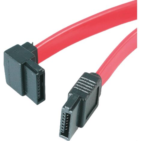 Cable sata acodado 0.50 M Rojo
