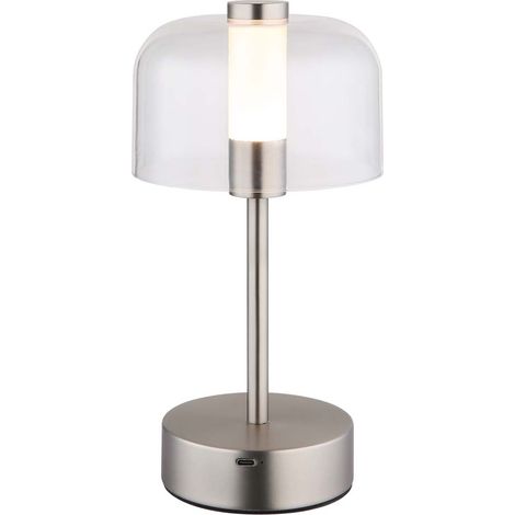 Tischleuchte Tischlampe Beistellleuchte Metall matt Acryl Touchdimmer LED H 25cm