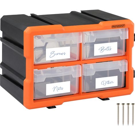 Monzana Kleinteilemagazin Sortimentskasten erweiterbar verschiedene Größen Sortierbox für Kleinteile Aufbewahrungsbox 8 Fächer groß (1/5)