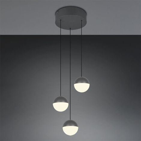 Lampe pendante à 3 lampes Senta Anthracite ronde - R33553342 (1/3)