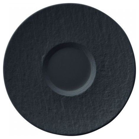 Sous-tasse Manufacture Rock Noir Design Minéral Mat Et Robuste - Villeroy Et Boch