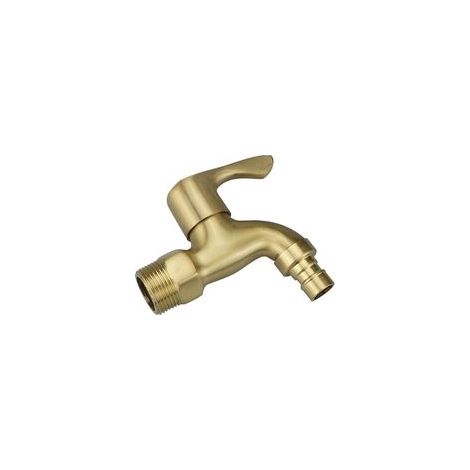 Lntyq Robinet d\'extrémité de tuyau en laiton 3/4", robinet d\'attribut de robinet d\'eau en laiton, robinet de machine à laver mural pour intérieur (1/5)