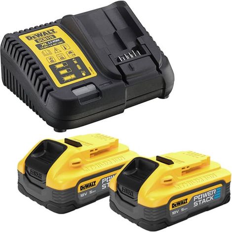 Starter-Kit 18V Powerstack (2x5,0 Ah) avec chargeur - DCB115H2-QW