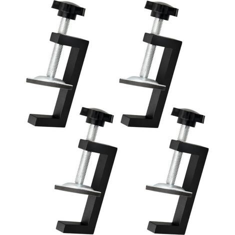 4 Pièces Serre Joint Kit,Plage de Serrage 10-57mm Pince G Réglable,Serre Joint Menuisier Clip de Fixation, Outils Accessoires pour Pince de Table,Convient pour la Fixation Du Bois,Des Tables (1/5)