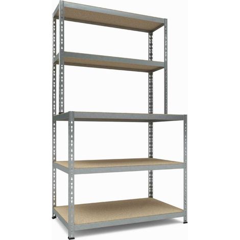 Scaffale a Incastro - Metallo e Legno - 180x100x60 cm (1/2)