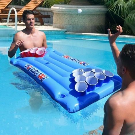 Jeu - - Inflatable Beer Pong Piscine - Gonflable - Rectangulaire - Extérieur