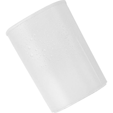 [Organisateur de bureau] - Porte-stylo en plastique frosté blanc, finition lisse, dimensions 10 x 7 x 7 cm, 1 unité, design minimaliste pour rangement fonctionnel (1/5)