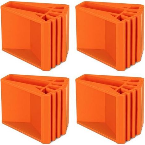 orange,Lot de 4 pieds d'échelle, pieds en caoutchouc, antidérapants, pièces de rechange pour échelle, télescopiques, à chevrons (1/5)