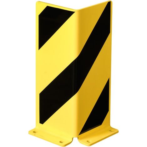 Cornière de protection - angle noir/jaune Moravia 400 x 160 x 5 mm à cheviller (1/5)