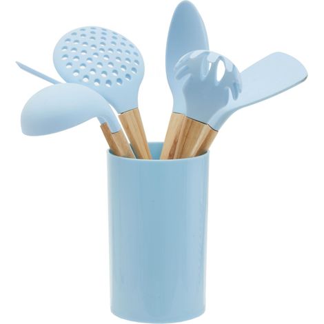 Premier Housewares 7pc Pastel Blue Utensil Set